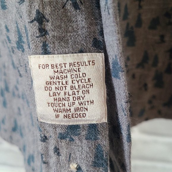 Peter Millar Mountainside Cotton Flannel Shirt Skiers and Evergreens XXL - Picture 10 of 10